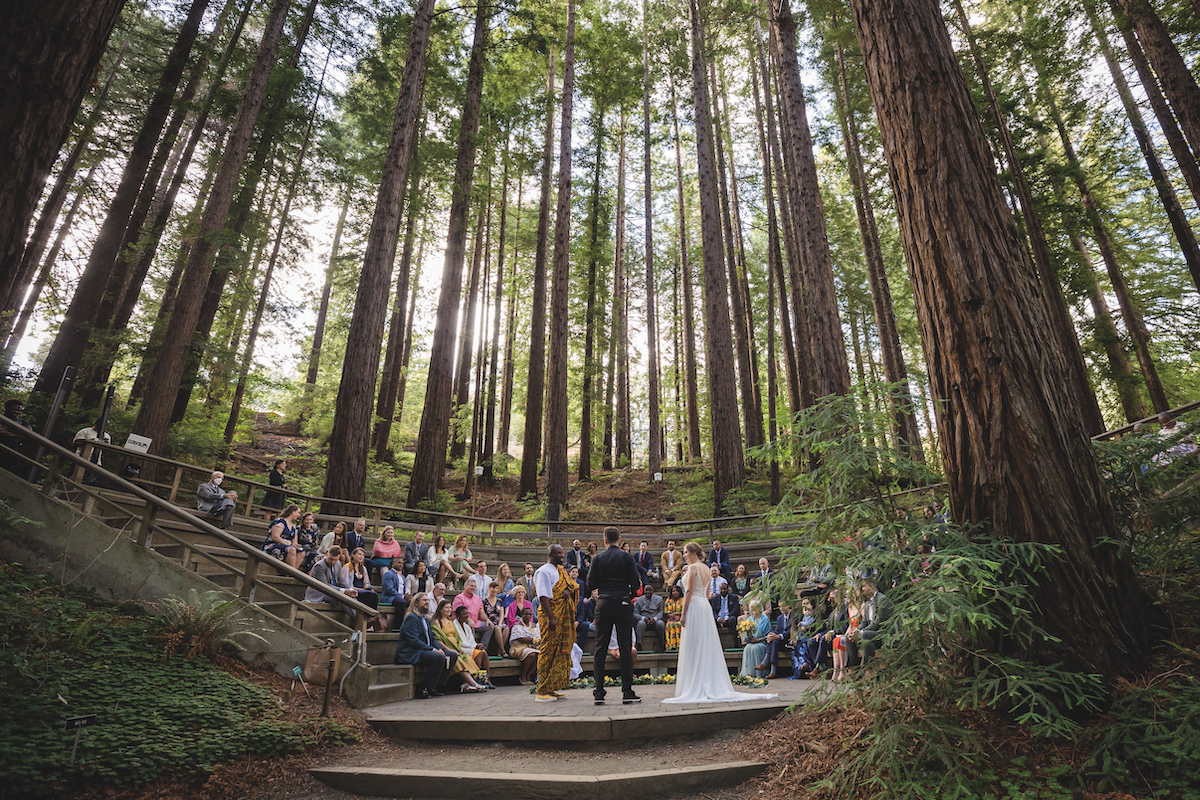 Offbeat wedding venues like UC Botanical Gardens make for an unforgettable ceremony.